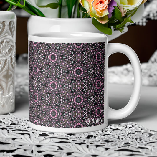 Set of 2 11oz mugs "Rosaelia" collection by O'Shiny Art & Lifestyle