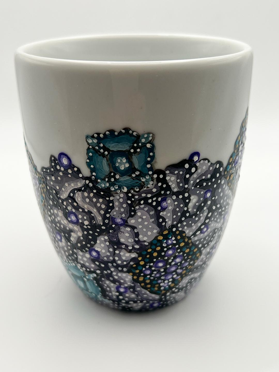 Vue de face Tasse 300ml Hand made painted collection Illumination by O'Shiny Art & Lifestyle