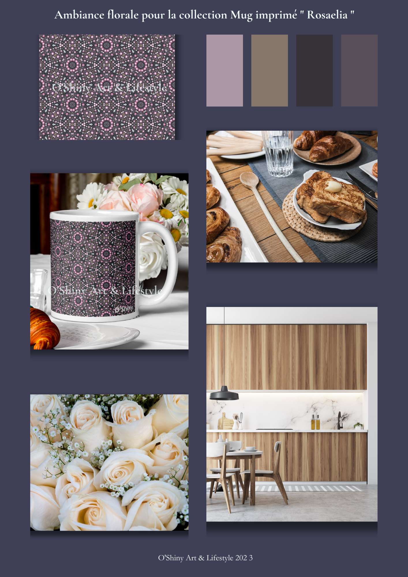 Moodboard Mug 11oz collection Rosaelia from O'Shiny Art & Lifestyle