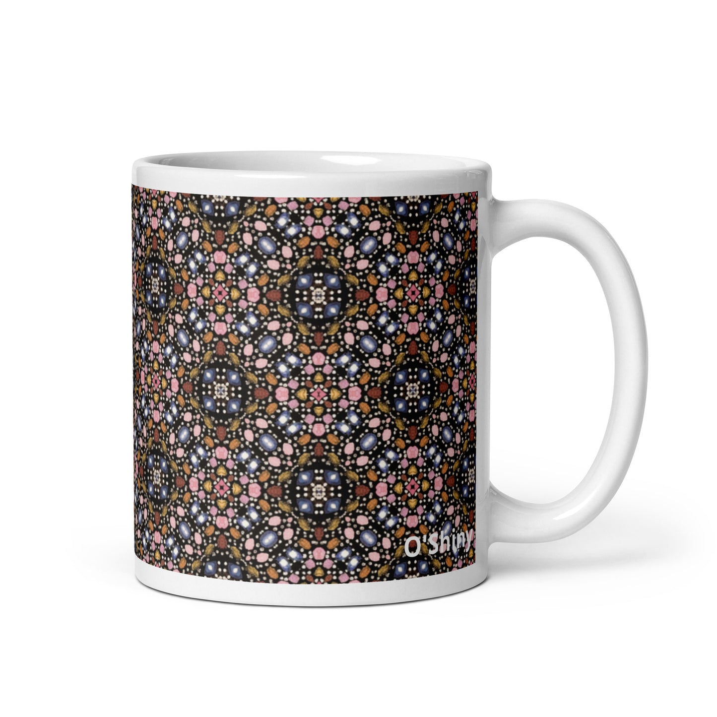 Set of 2 11oz mugs "Eclat de rose" collection by O'Shiny Art & Lifestyle