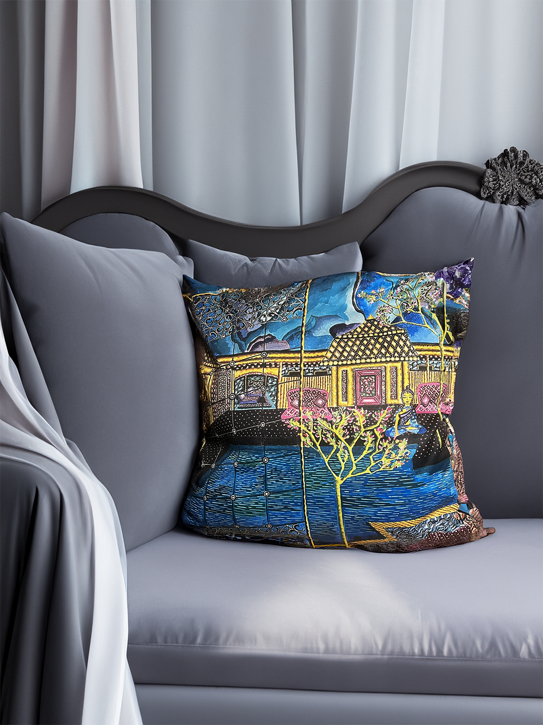 Housse de coussin  45,72 cm x 45,72 cm collection " Elevation" par O'Shiny Art & Lifestyle