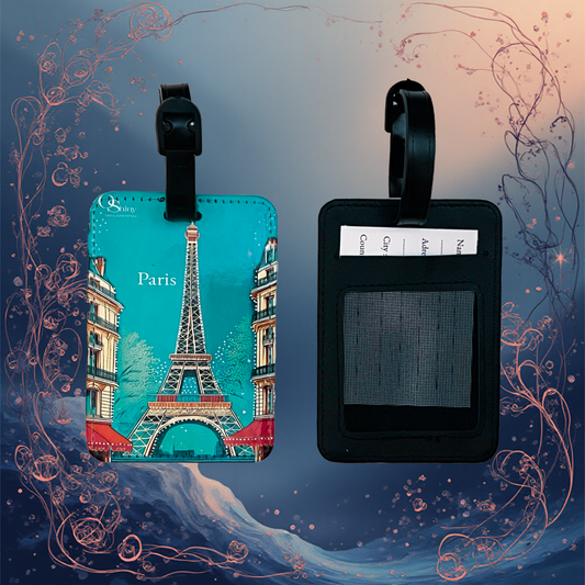 Signature Travel Luggage Tag Duo – Checked & Carry-on (with tag) by O'Shiny Art & Lifestyle