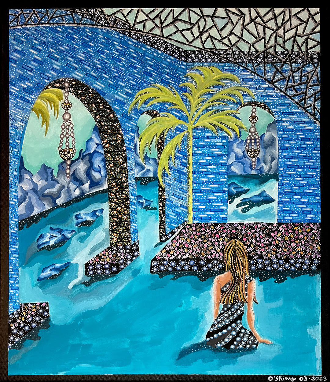 Immersive part 1 format 50x60cm gouache et acrylique par O'Shiny artiste peintre
