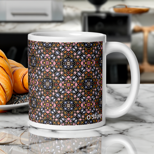Set of 2 printed mugs 11oz "Rosaelia" and "Eclat de rose" collection by O'Shiny Art & Lifestyle