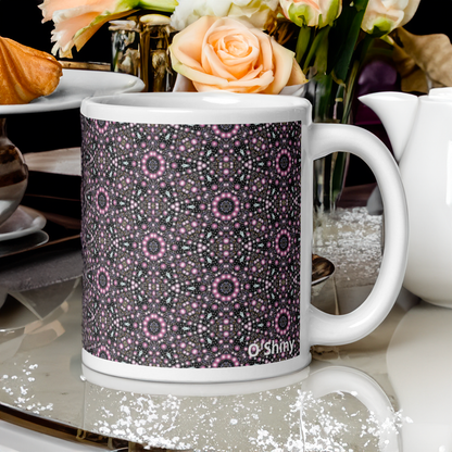 Lot de 2 mugs imprimés 11oz  collection" Rosaelia " et "Eclat de rose" par O'Shiny Art & Lifestyle