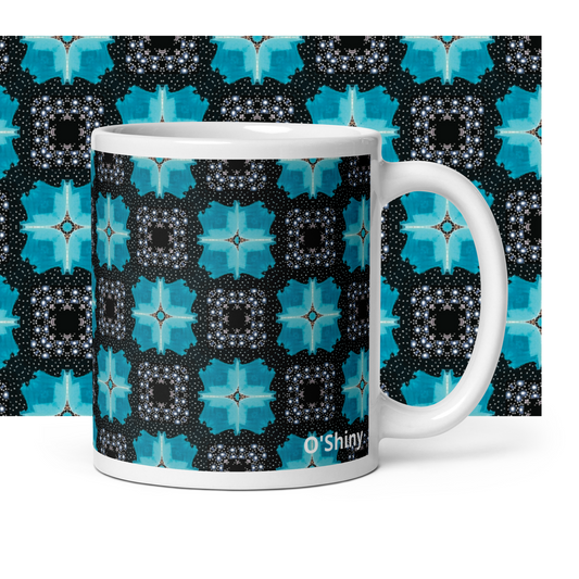 Lot de 2 mugs 11oz collection " Azur précieux" par O'Shiny Art & Lifestyle